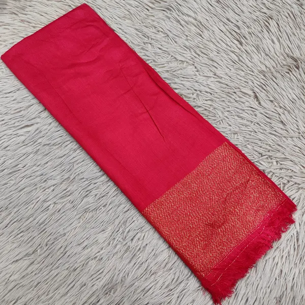 Big Size Soft Rayon Hijabs with Broad Golden Zari Border | HJ18